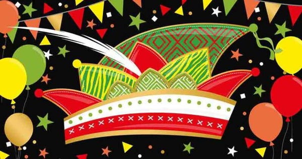 Steek - wenskaart Carnaval