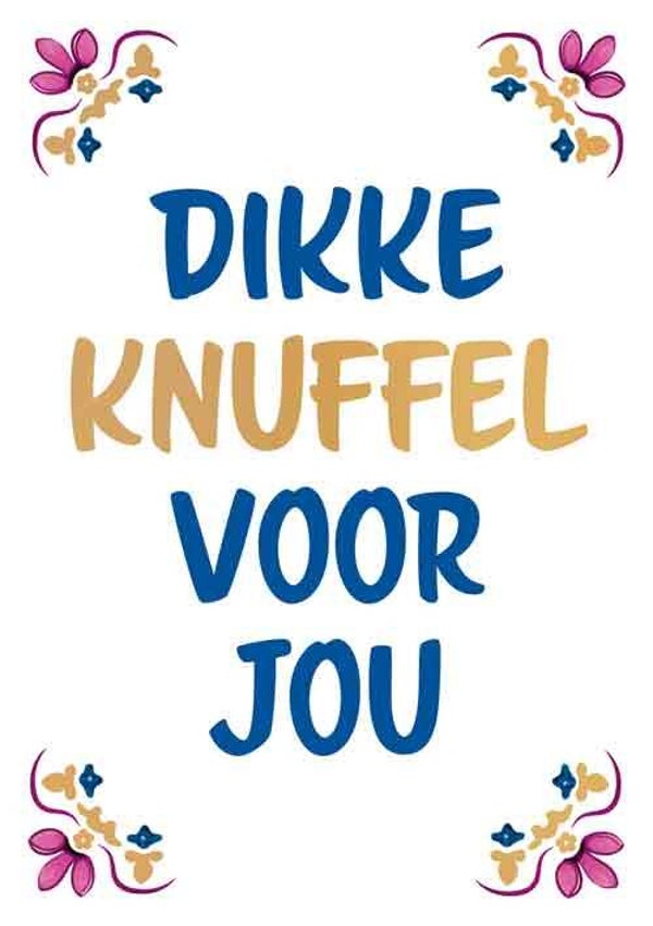 Dikke knuffel - wenskaart Azul
