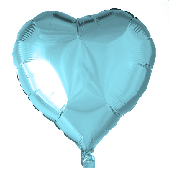 Hart licht blauw - folieballon