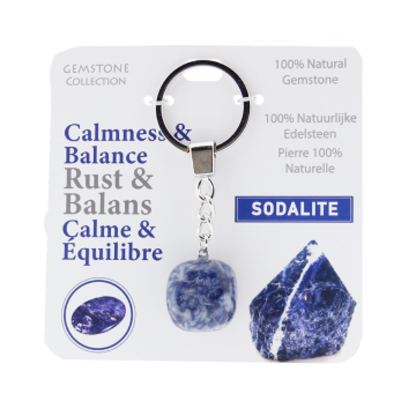Sodaliet - sleutelhanger rust & balans - Gemstone