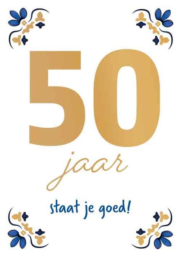 50 jaar - wenskaart Azul