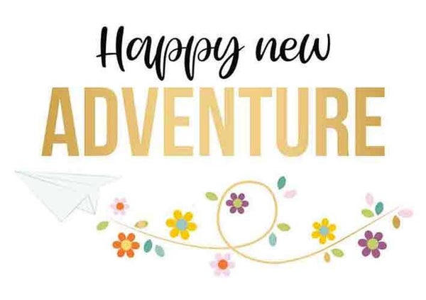 Happy new adventure - wenskaart Daisy