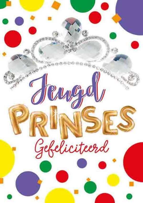 Jeugd prinses - wenskaart Carnaval