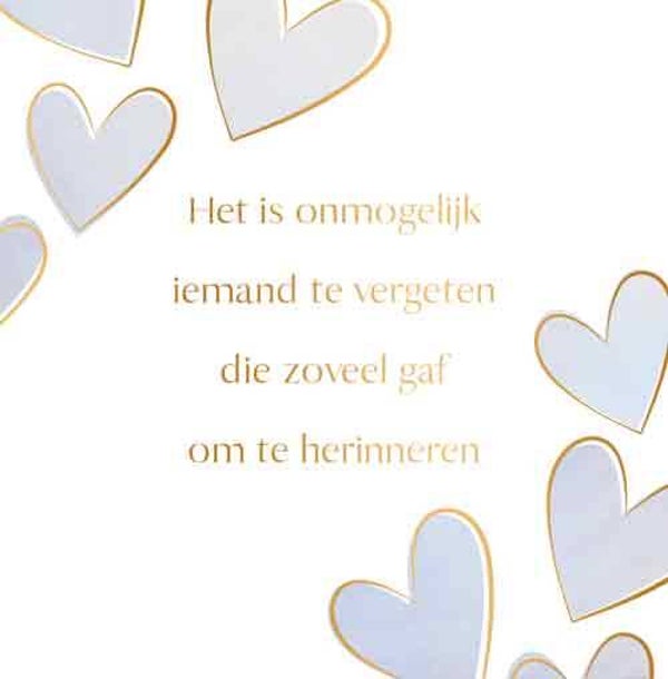 Het is onmogelijk iemand te vergeten - condoleancekaart
