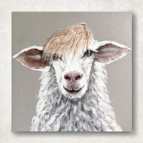 Happy Sheep - schilderij