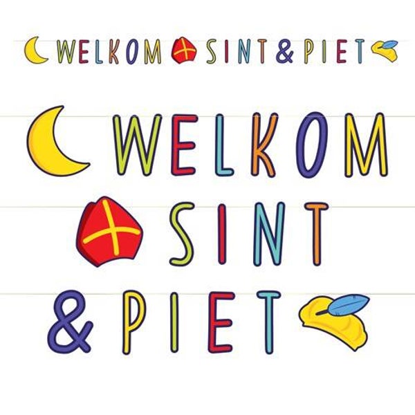 Sinterklaas letterslinger - Welkom Sint & Piet