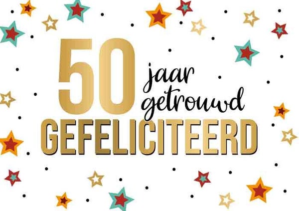 50 Jaar getrouwd - wenskaart Daisy