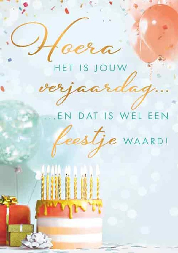 Hoera verjaardag - wenskaart Moments