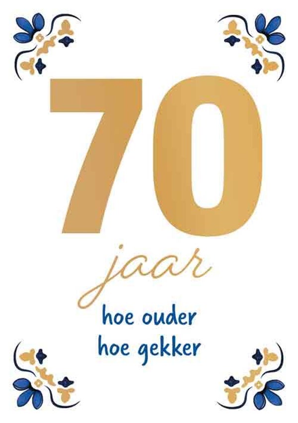 70 Jaar - wenskaart Azul