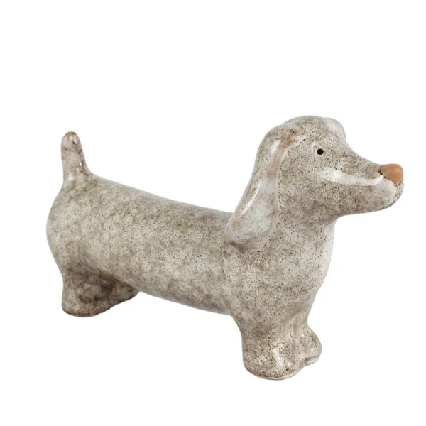Sculptuur Teckel - beige