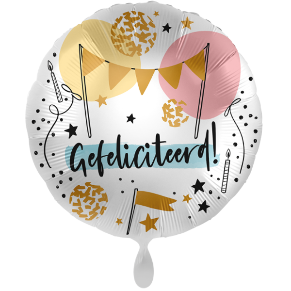 Gefeliciteerd vlaggenlijn - folieballon