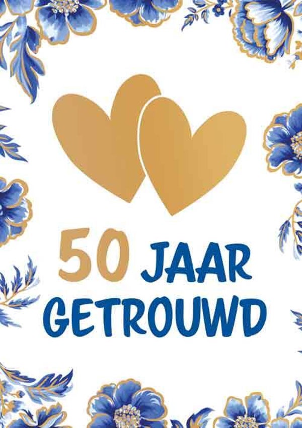 50 Jaar getrouwd - wenskaart Azul