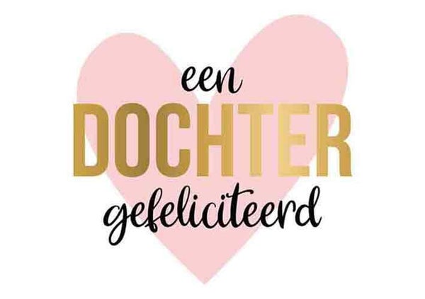 Een dochter - wenskaart Daisy