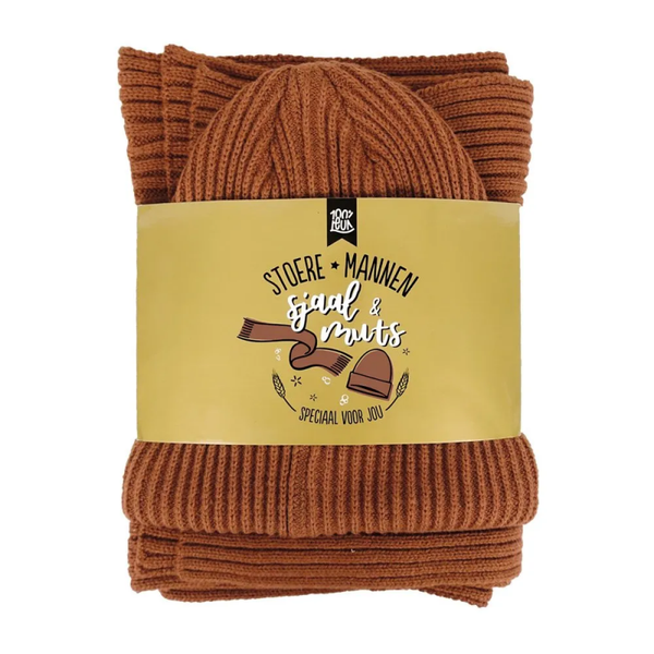 Stoere mannen - sjaal & muts - 100% LEUK
