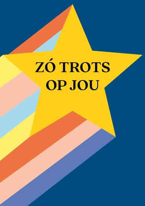 Zo trots op jou - wenskaart geslaagd