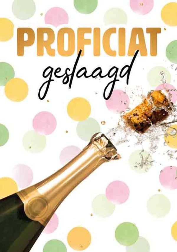 Proficiat geslaagd - wenskaart geslaagd