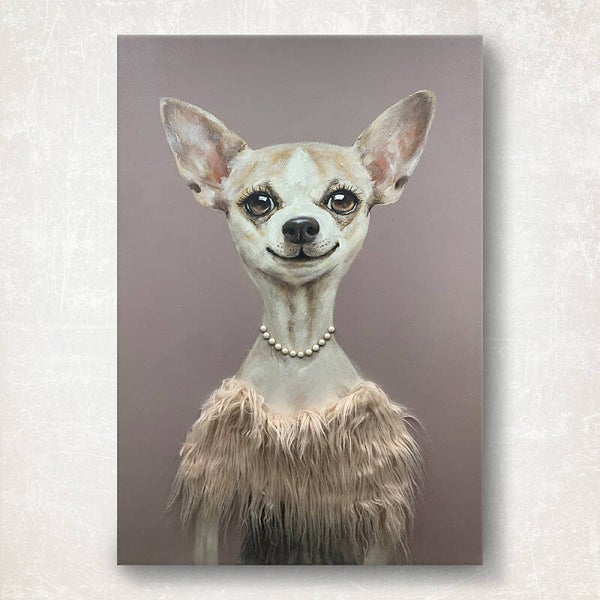 Fancy dog - schilderij