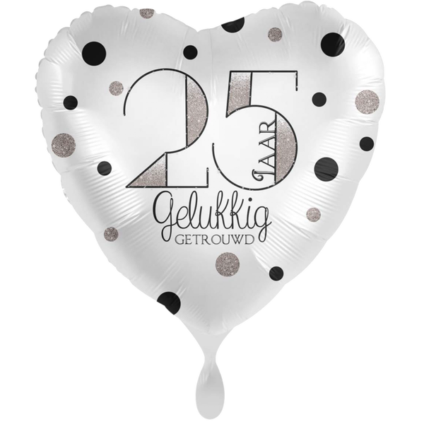 25 jaar gelukkig getrouwd - folieballon