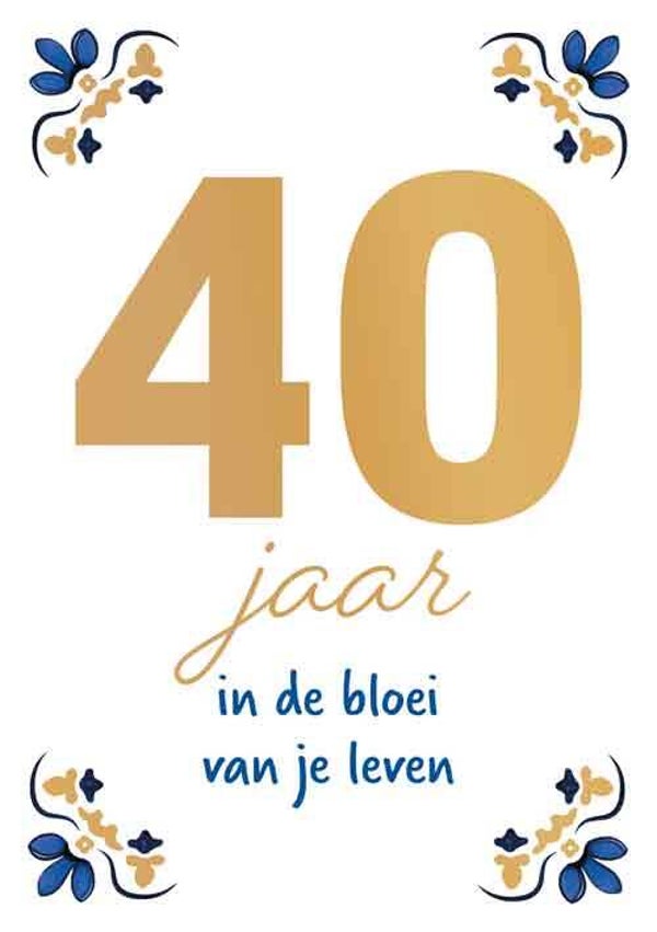 40 Jaar - wenskaart Azul