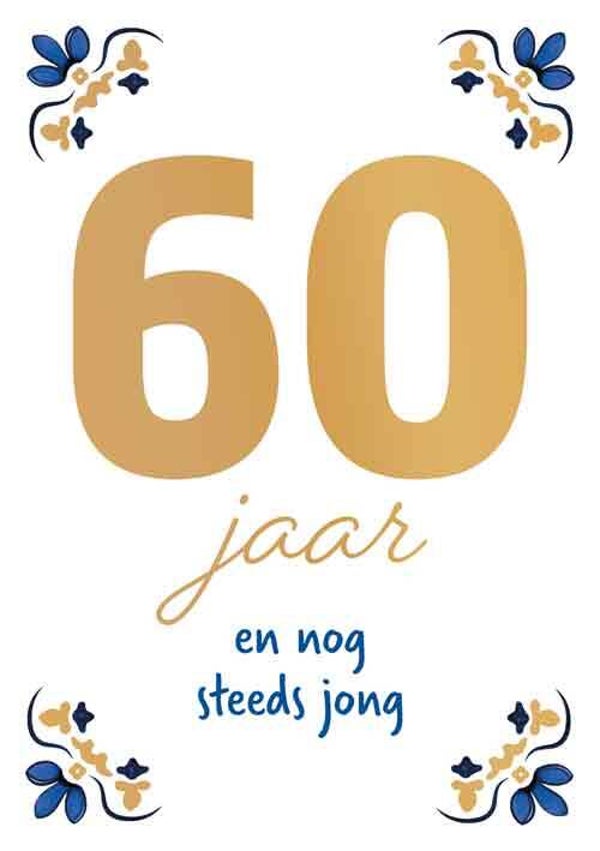 60 jaar - wenskaart Azul