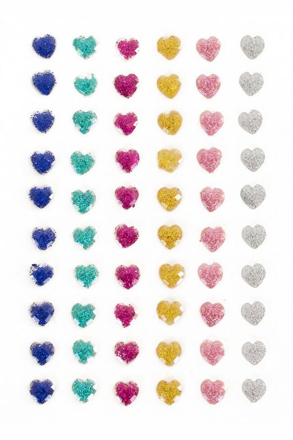 Body jewels - hartje glitter multicolor