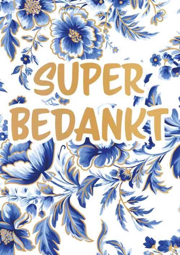 Super bedankt- wenskaart Azul