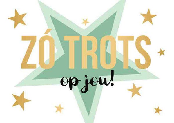 Zó trots op jou - wenskaart Daisy