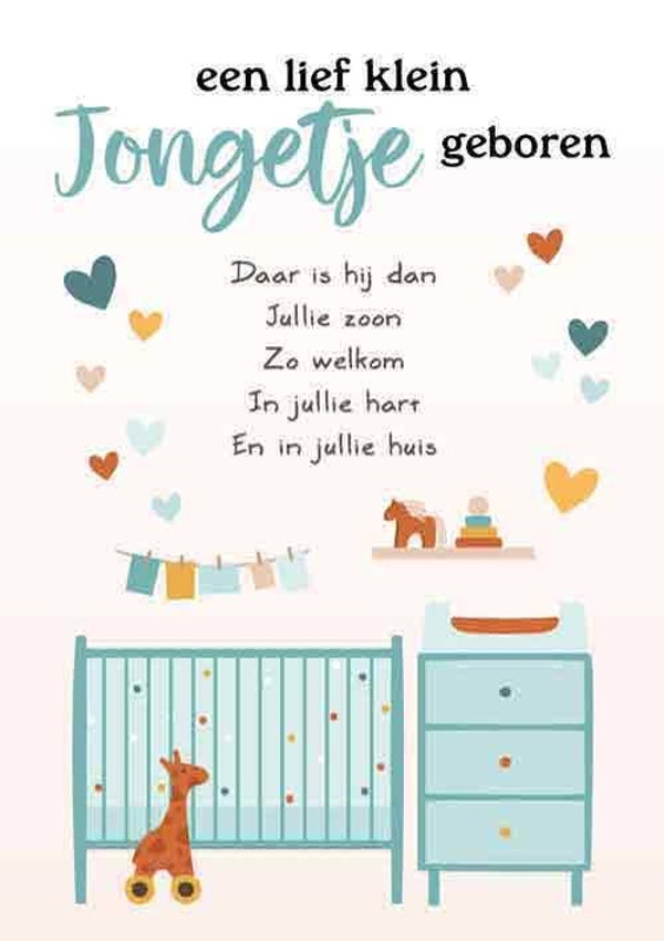 Een zoon gefeliciteerd - wenskaart Intense