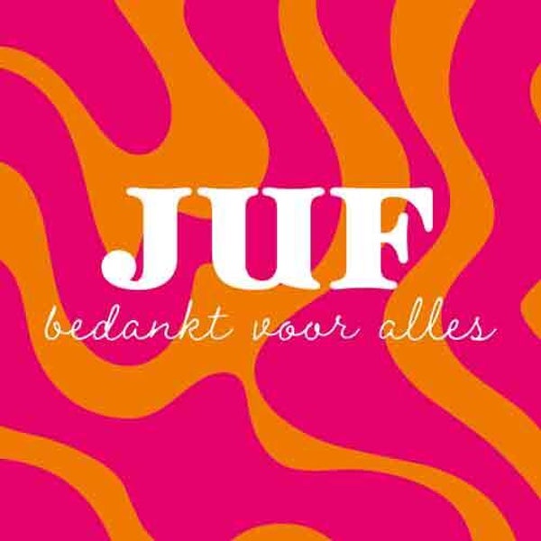 Juf bedankt voor alles - keramische tegel