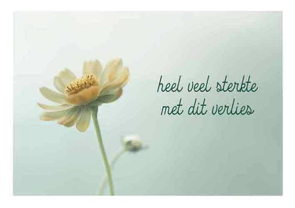 Heel veel sterkte  - condoleancekaart