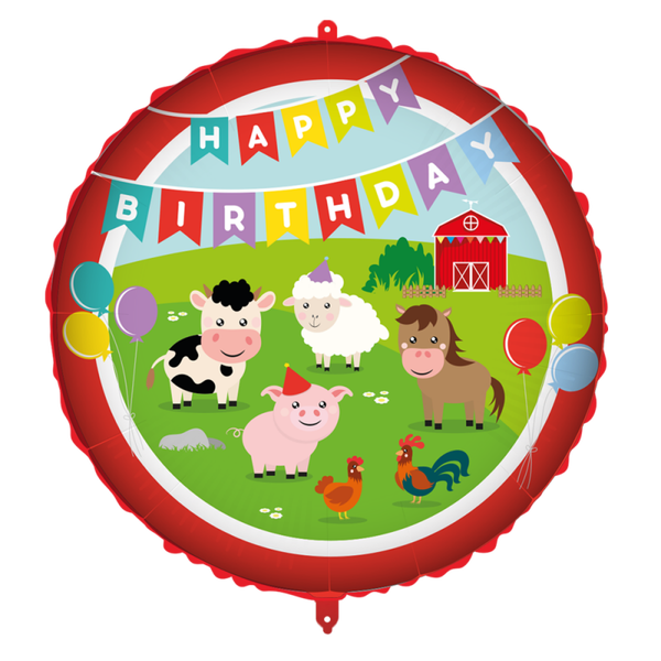 Happy birthday  boerderij - folieballon