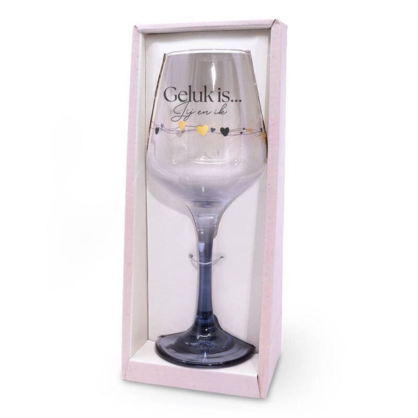 Geluk is - Sparkling Moments wijnglas