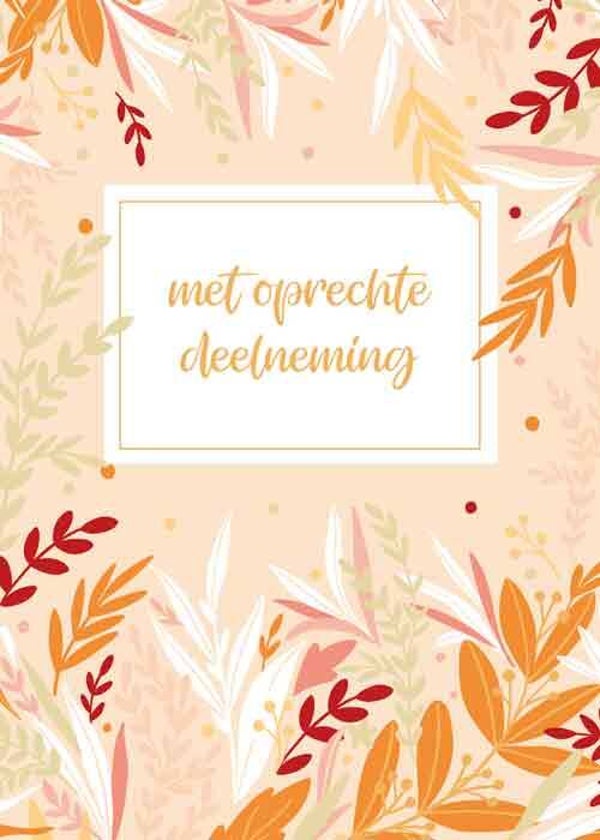 Met oprechte deelneming - condoleancekaart