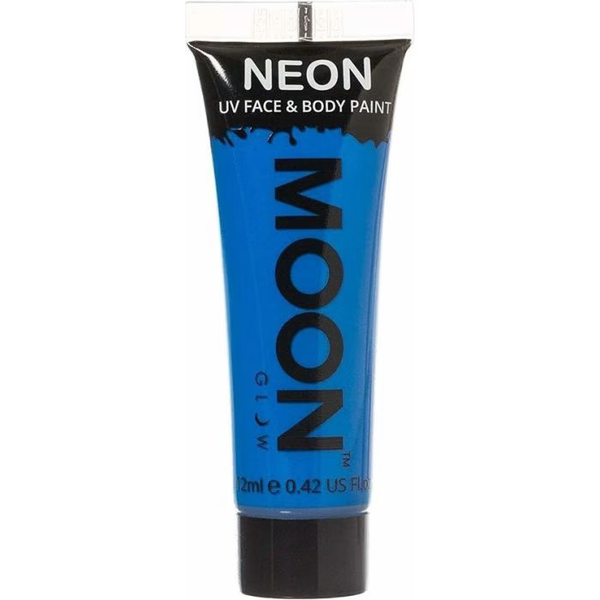 Moon Neon uv face & body paint - blauw