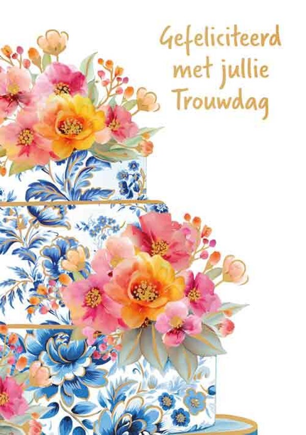 Gefeliciteerd met jullie trouwdag - wenskaart Azul