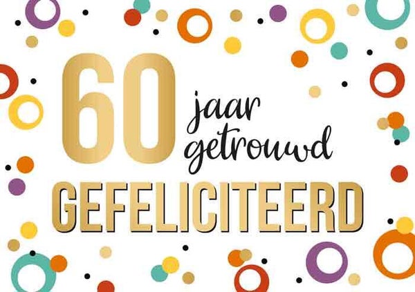 60 Jaar getrouwd - wenskaart Daisy