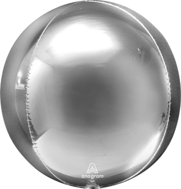 Orbz  XL zilver  - 3D folieballon