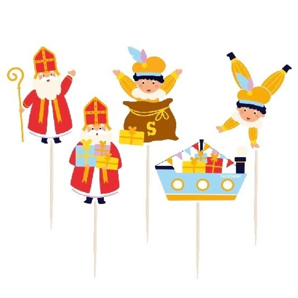 Sinterklaas cocktailprikkers - Sint & Piet