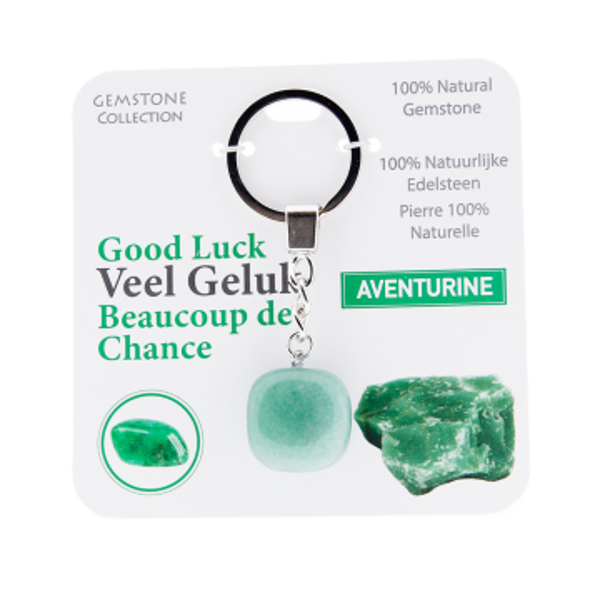 Aventurijn - sleutelhanger veel geluk - Gemstone