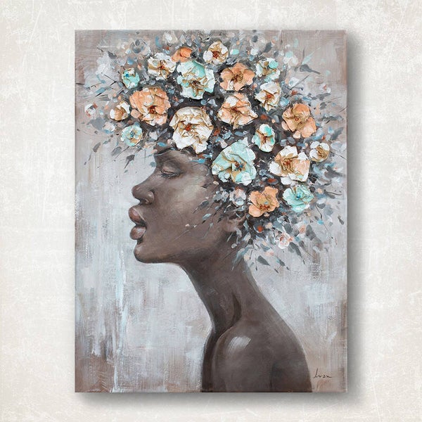 Flower Woman - schilderij