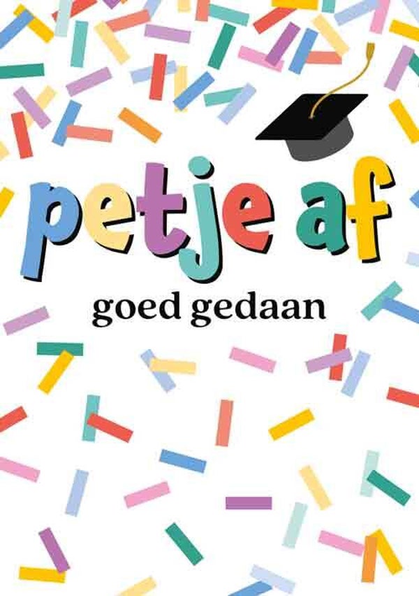 Petje af goed gedaan - wenskaart geslaagd