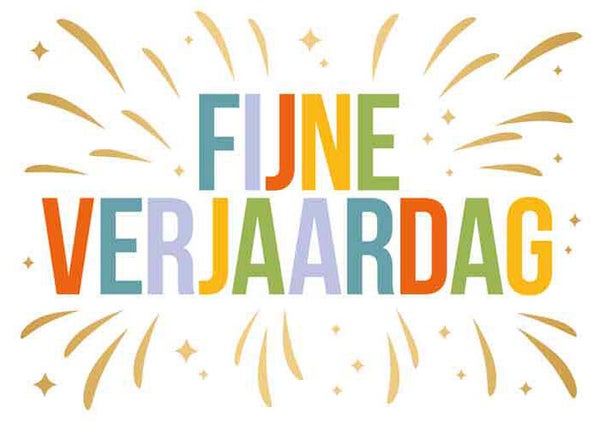 Fijne verjaardag - wenskaart Daisy