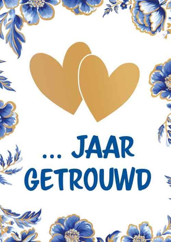 ... jaar getrouwd - wenskaart Azul