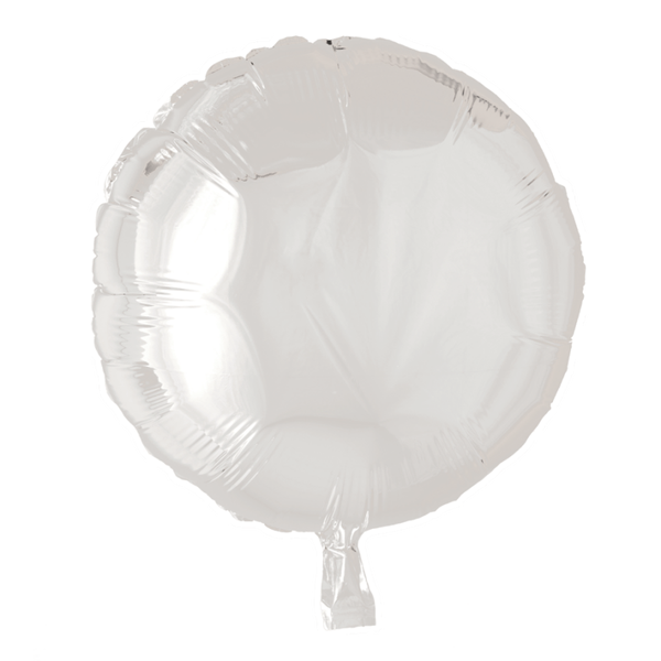 Rond wit - folieballon