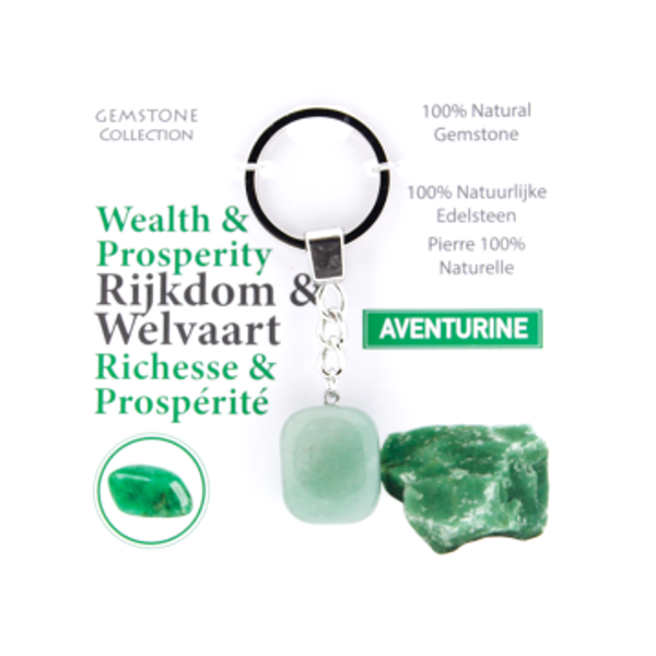 Aventurijn - sleutelhanger rijkdom & welvaart - Gemstone