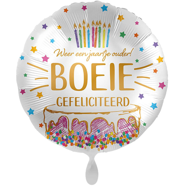 Weer een jaartje ouder! boeie gefeliciteerd- folieballon
