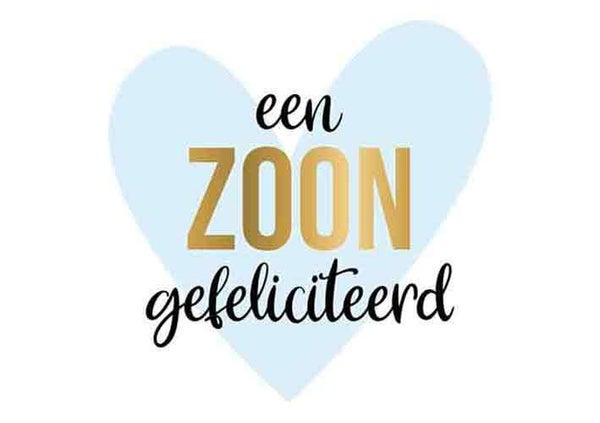 Een zoon - wenskaart Daisy