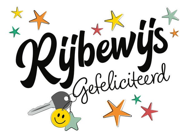 Rijbewijs gefeliciteerd - wenskaart
