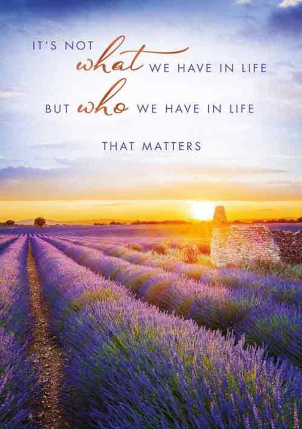 It,s not what but who - wenskaart Moments