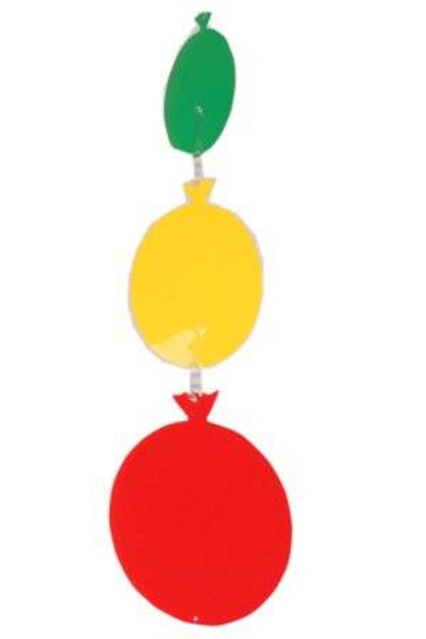 Hangdecoratie ballonnen - rood - geel - groen